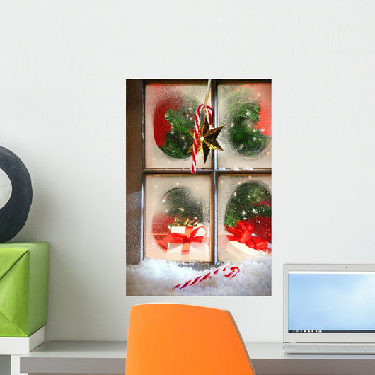 Festive Holiday Window Wall Mural