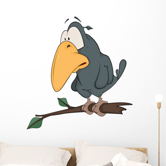 Raven from a fairy tale. Cartoon Wall Decal