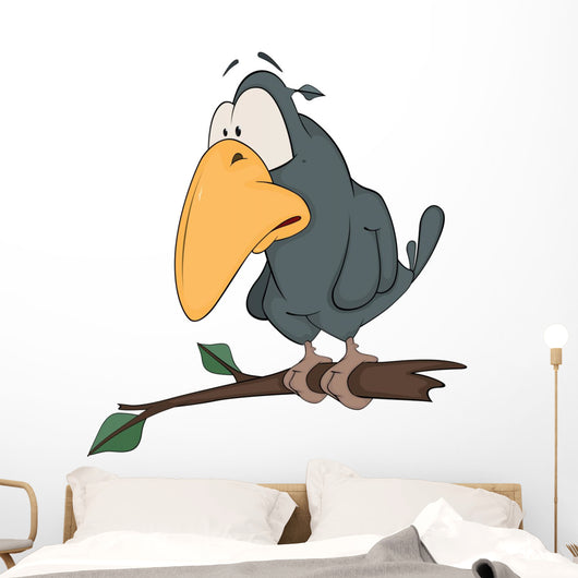 Raven from a fairy tale. Cartoon Wall Decal