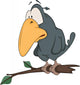 Raven from a fairy tale. Cartoon Wall Decal