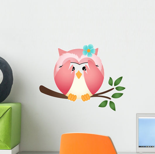 Owl With Both Wings in Wall Decal