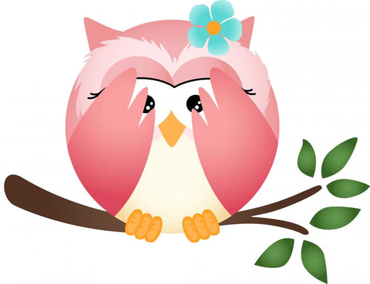 Owl With Both Wings in Wall Decal