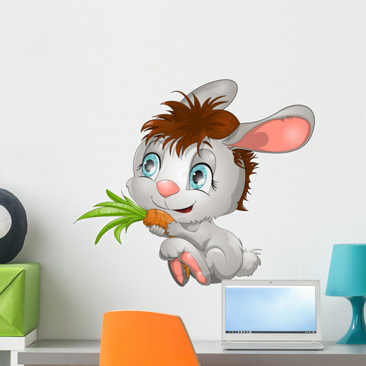 rabbit and carrot Wall Decal