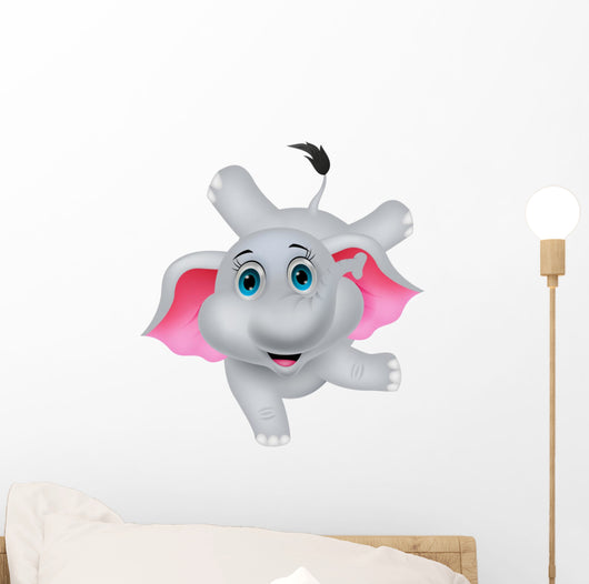 Cute Elephant Circus Wall Decal
