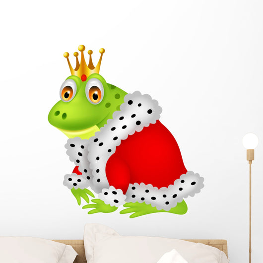 Frog king cartoon Wall Decal