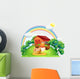 Hen with Basket Egg Wall Decal