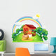 A hen with a basket of egg at the farm Wall Decal