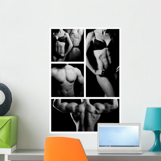 Fitness Posing Bodybuilder Wall Mural