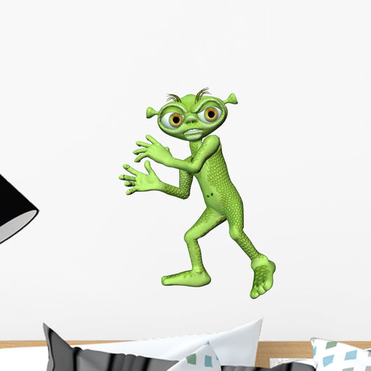 Scared Green Alien