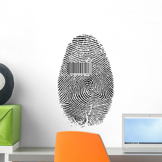 Finger Print Barcode Wall Decal