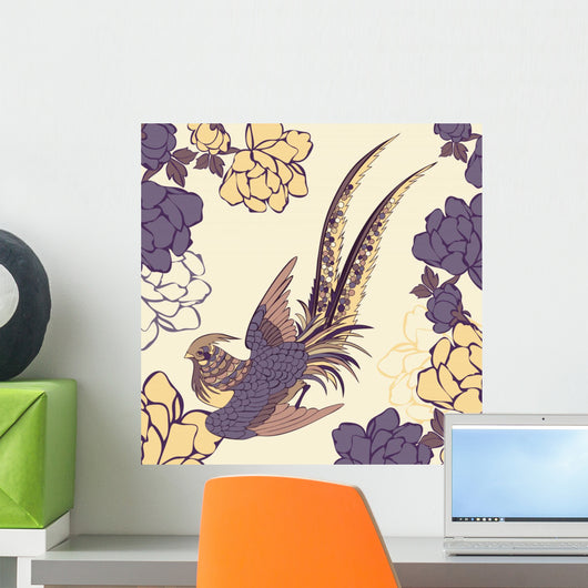 Vector Illustration Bird Garden Wall Mural