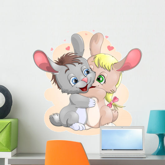 hares in love Wall Decal