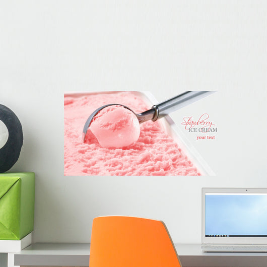 Strawberry Ice Cream Wall Mural