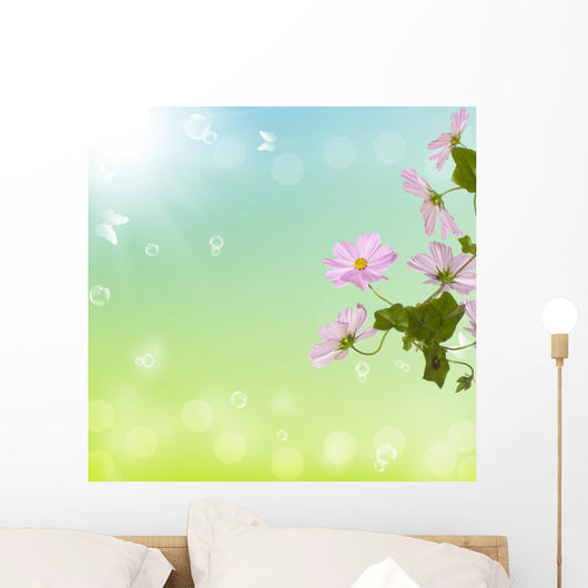 Flower background. Nature season Wall Mural