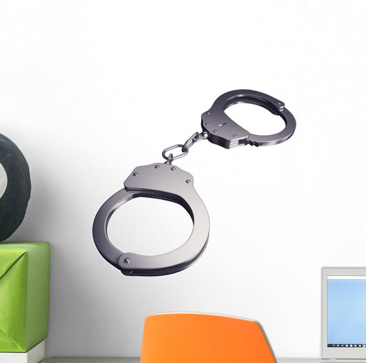 handcuffs - clipping path Wall Decal