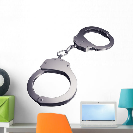 handcuffs - clipping path Wall Decal