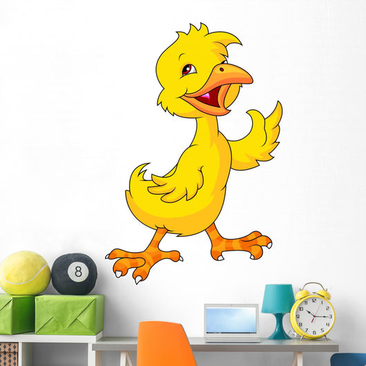 Cute Baby Chicken Waving Wall Decal