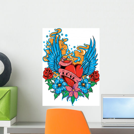Tattoo flowers Wall Decal