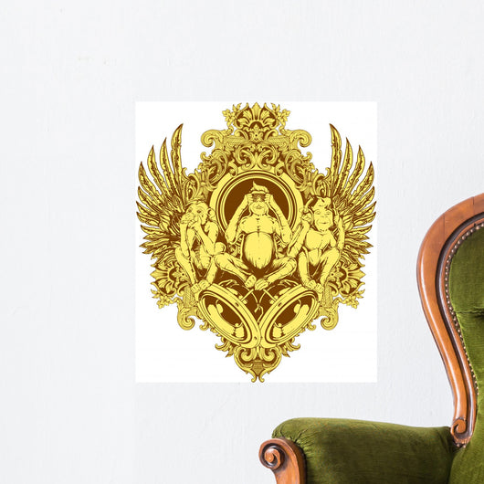 Speak See Hear No Evil Wall Decal