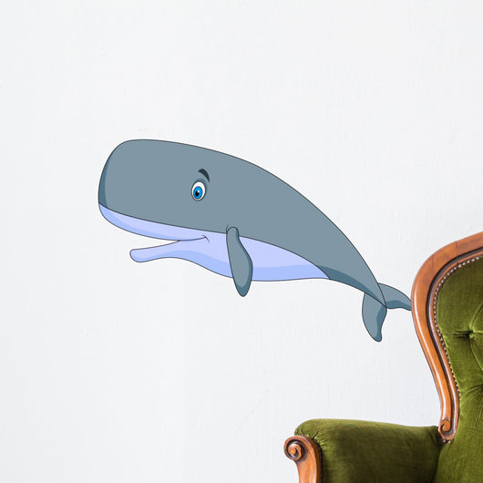 Cute sperm whale cartoon Wall Decal