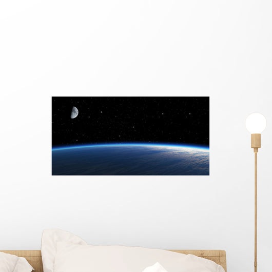 Blue Planet with Moon