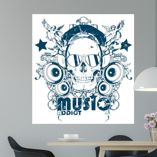 Music addict Wall Decal