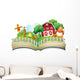 A book with an image of a farm Wall Decal