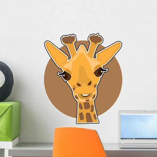 Giraffe Illustration Wall Decal