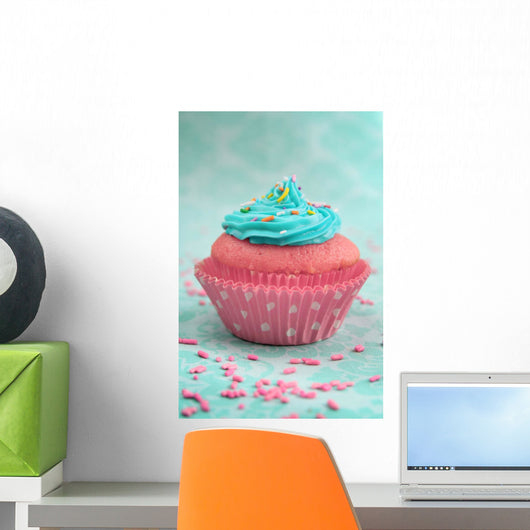 Pink and Blue Cupcake