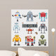 Nine Cartoon robots Wall Decal