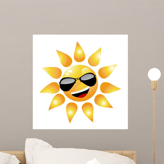 Vector Sun Character Wall Decal