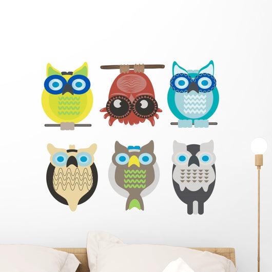 Small Owls Wall Mural