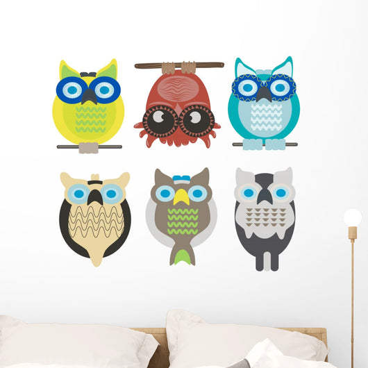 Small Owls Wall Mural