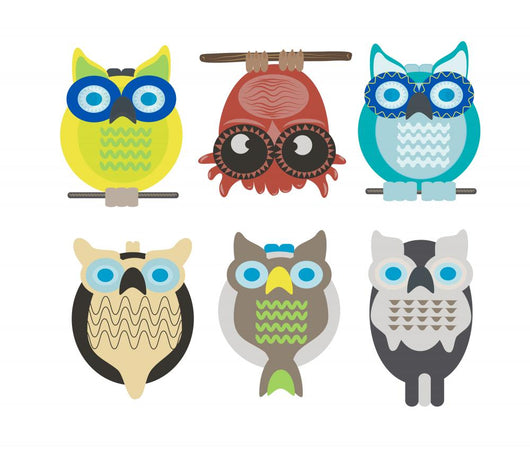 Small Owls Wall Mural