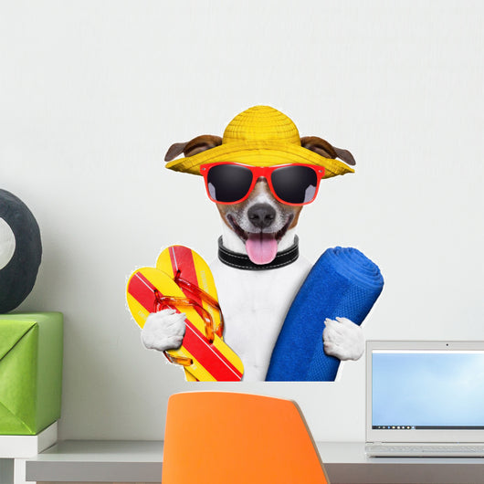 summer beach dog Wall Decal