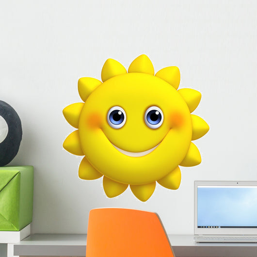 3d Cute Sun Wall Decal