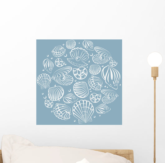 Seashell round Design Element Wall Decal