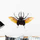Flying Rhinoceros Beetle White Wall Decal