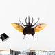 Flying Rhinoceros Beetle White Wall Decal