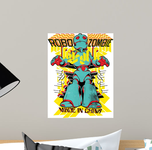Robo Zombie Wall Decal