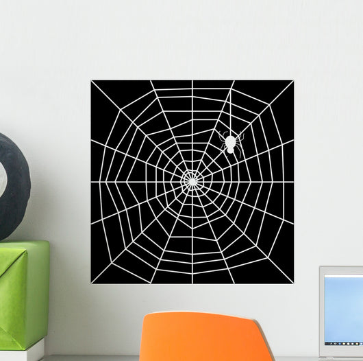 Cobweb with Spider Silhouette