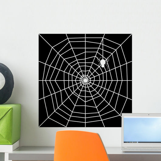 Cobweb with Spider Silhouette