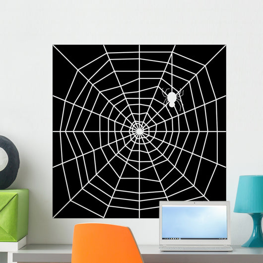 Cobweb with Spider Silhouette
