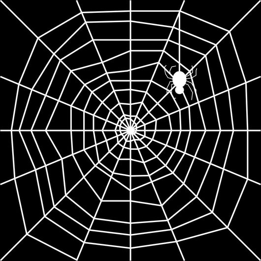 Cobweb with Spider Silhouette