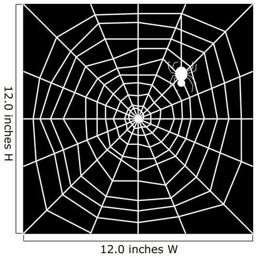 Cobweb with Spider Silhouette