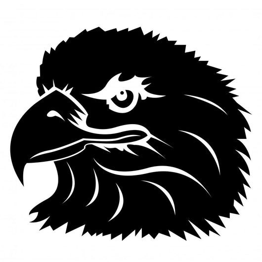 Head Eagle Tattoo Black Wall Decal