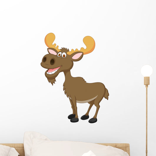 Moose cartoon Wall Decal