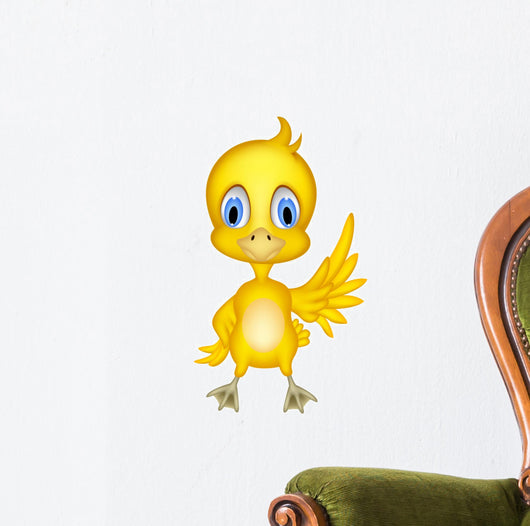 Cute Chick Cartoon Wall Decal