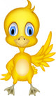 Cute chick cartoon Wall Decal