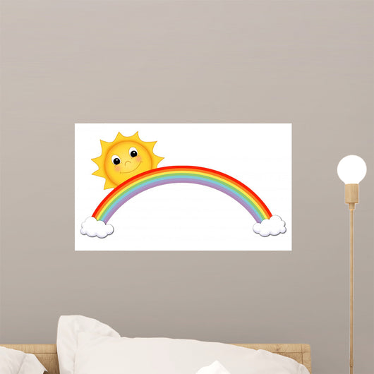 sun with rainbow Wall Decal